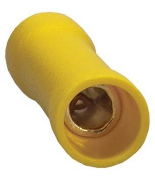 Sinuslive KV-6.0 mm Kabelquetschverbinder vergoldet (10 Stück) im Beutel Quetschverbinder 24-Karat vergoldet und isoliert